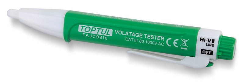 TESTER DE VOLTAJE SIN CONTACTO 80-1000 VAC - TOPTUL