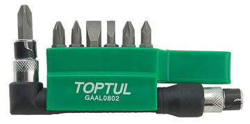 JUEGO DE PUNTAS DE DESTORNILLADOR DE 1/4 MARCA TOPTUL