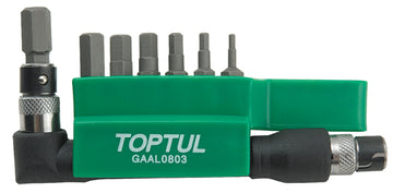 JUEGO DE PUNTAS HEXAGONAL DE 1/4 MARCA TOPTUL