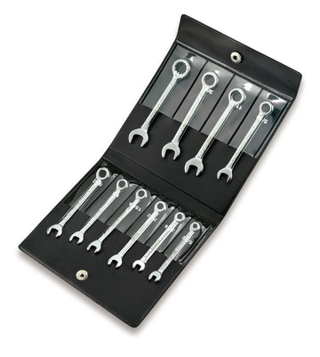 JUEGO DE 10 LLAVES MIXTAS MINI EN PULGADAS MARCA TOPTUL