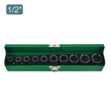 JUEGO 10 COPAS 6 PT IMPACTO 1/2 10-24 MM. - TOPTUL