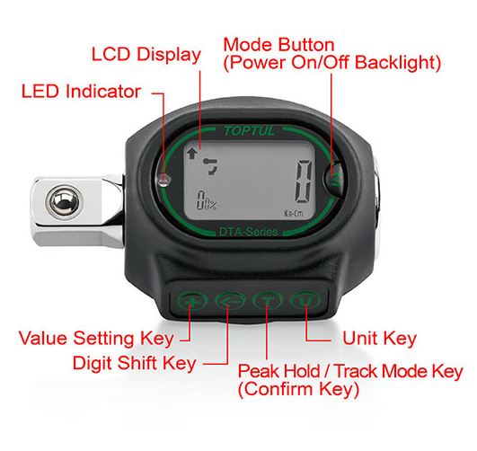 ADAPTADOR DIGITAL DE TORQUE DE 1/2