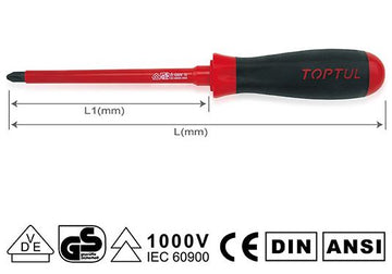DESTORNILLADOR VDE PH0 X 75 MM ( 1/8 X 3`)